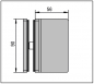 Preview: Winkelverbinder Santos Glas-Wand 90° einseitige Wandmontage für 8 - 10 mm Glasstärke